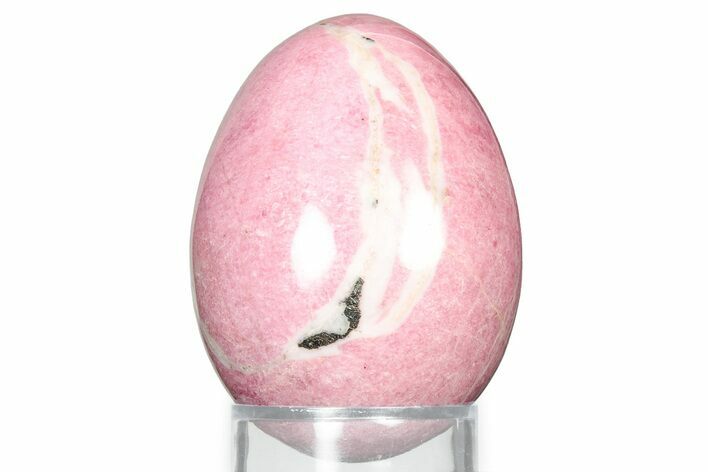 Polished Pink Rhodonite Egg - Yukon, Canada #326751